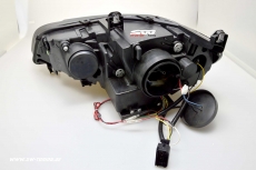 SW-DRLtube Angel Eye Xenon headlights for BMW X5 E70 07-10 High U-LED DRL black (for AFS-Versions)