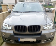 SW-DRLtube Angel Eye Xenon headlights for BMW X5 E70 07-10 High U-LED DRL black (for AFS-Versions)