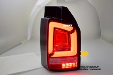 SW-Celi LED Rckleuchten fr VW T6 Typ SG 16-20 Flgeltr red/clear mit Wischblinker