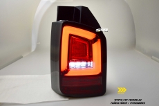 SW-Celi LED Rckleuchten fr VW T6 Typ SG 16-20 Flgeltr red/smoke mit Wischblinker