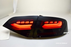 SW-Celi Voll LED Rckleuchten Audi A4 B8 8K Limousine 07-11 RED-Lightbar Black/smoke