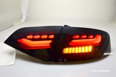 SW-Celi Voll LED Rckleuchten Audi A4 B8 8K Limousine 07-11 RED-Lightbar Black/smoke
