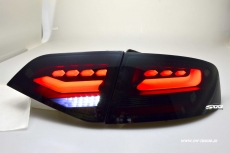 SW-Celi Voll LED Rckleuchten Audi A4 B8 8K Limousine 07-11 RED-Lightbar Black/smoke
