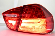 SWCeli LED Rckleuchten fr 3er BMW E90 Limo 05-08 red/red Lightbar (nicht 335d)