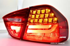 SWCeli LED Rckleuchten fr 3er BMW E90 Limo 05-08 red/red Lightbar (nicht 335d)