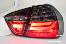 SWCeli LED Rckleuchten fr 3er BMW E90 Limo 05-08 smoke / red Lightbar (nicht 335d)