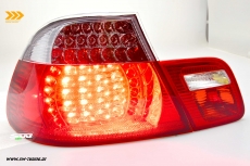 SW-Light LED Rckleuchten fr 3er BMW E46 Coup 98-03 red/crystal 4teilig mit dynamischer Blinker
