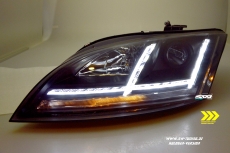 SW-Tube Scheinwerfer fr Audi TT 8J 06-14 mit LED dynamischer Blinker black