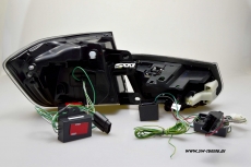 SWCeli LED Rckleuchten fr 3er BMW F30 Limo 12-18 Black/clear silver LED Lightbar