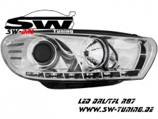 SW-DRL headlights VW Scirocco III Type 13 Facelift 15-17 daytime-running-lamp chrome