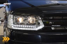 SW-DRLTube Scheinwerfer VW T5 GP Facelift Typ 7H 09-14 LED Tagfahrlicht Wischblinker chrom