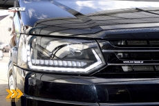 SW-DRLTube headlights VW T5 Facelift GP type 7H 09-14 LED DRL / dynamic indicator black