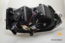 SW-DRLTube headlights VW T5 Facelift GP type 7H 09-14 LED DRL / dynamic indicator black