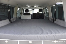 SW-Camper Schlafsystem zur Heckkche VANESS fr VW T5 / T6 mit 3er Sitz Transporter / Caravelle Lang