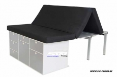 SW-Camper Schlafsystem zur Heckkche VANESS fr VW T5 / T6  Transporter / Caravelle kurz