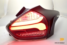 SW-Celi LED Rckleuchten fr Ford Focus Mk3 CB8 DYB 16-18 Facelift 5Trer-Flieheck Lightbar Black