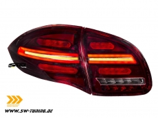 SW-Celi LED taillights for Porsche Cayenne II 92A 958 11-14 with LED wiping indicator red/clear