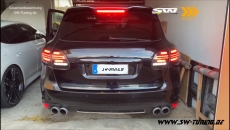 SW-Celi LED taillights for Porsche Cayenne II 92A 958 11-14 with LED wiping indicator Black/smoke