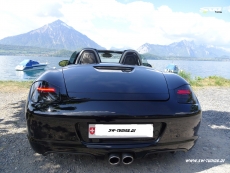 SW-Celi LED Rckleuchten fr Porsche Boxster Cayman 987.2 Facelift 10-14 Black/smoke Lightbar-RED