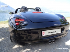 SW-Celi LED Rckleuchten fr Porsche Boxster Cayman 987.2 Facelift 10-14 Black/smoke Lightbar-RED