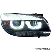SW-DRLTube Scheinwerfer fr BMW X1 E84 13-15 3D LED TFL-Standlichtringe black