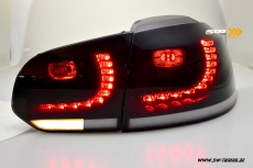 SW-Celi LED taillights for Golf 6 08-12 black/smoke/white with LED wiper indicator