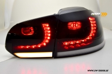 SW-Celi LED taillights for Golf 6 08-12 black/smoke/white with LED wiper indicator