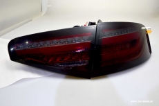 SW-Celi LED Rckleuchten Audi A4 B8 8K Limo Facelift 12-15 red/smoke LED Wischblinker fr Serien LED