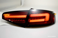 SW-Celi LED Rckleuchten Audi A4 B8 8K Limo Facelift 12-15 red/smoke LED Wischblinker fr Serien LED