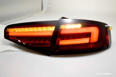 SW-Celi LED Rckleuchten Audi A4 B8 8K Limo Facelift 12-15 red/smoke LED Wischblinker fr Serien LED