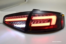 SW-Celi LED Rckleuchten Audi A4 B8 8K Limo Facelift 12-15 Black/clear LED Wischblinker fr Serien LED