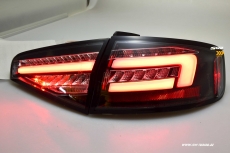 SW-Celi LED Rckleuchten Audi A4 B8 8K Limo Facelift 12-15 Black/clear LED Wischblinker fr Serien LED