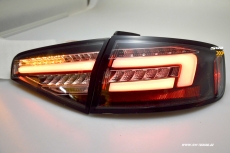 SW-Celi LED Rckleuchten Audi A4 B8 8K Limo Facelift 12-15 Black/clear LED Wischblinker fr Serien LED
