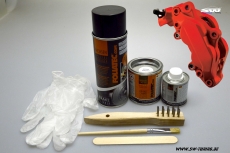 Bremssattel Lack-Set rot racing rosso matt 7 teilig Foliatec 575ml (100ml/5,21EUR)