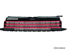 SW-Design Frontgrill fr VW T6 SG 16-20 Model 3-Rippen schwarz / rot