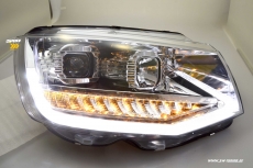 SW-DRLTube Scheinwerfer fr VW T6 Typ SG 16-20 LED Tagfahrlicht Lighttube Wischblinker chrom