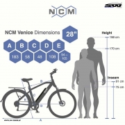 NCM-E-Bike Venice Plus 28 Zoll E-Trekking Urban Mattschwarz