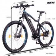 NCM-E-MTB Moskow Plus 29 Zoll E-Mountainbike schwarz-blau