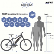 NCM-E-MTB Moskow Plus 29 Zoll E-Mountainbike weiss-blau