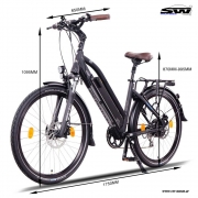 NCM-E-Bike MILANO PLUS 26 ZOLL TREKKING schwarz