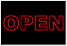 LED Schild fr ´Open´ Neon Leuchtschrift Werbun