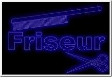 LED Schild fr Friseur Leuchtschrift Werbung Reklame