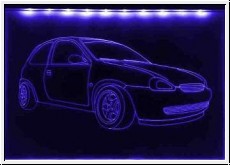 Led Schild mit Gravur fr Opel Corsa B GSI 16V
