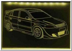 Led Schild mit Gravur fr Opel Astra G 16V GSI