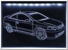 Led Schild mit Gravur fr Opel Astra G Coupe 16V GSI