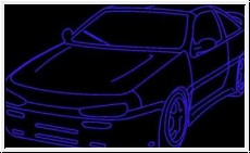 Led Schild mit Gravur fr Nissan NX