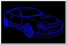 Led Schild mit Gravur fr Toyota Celica