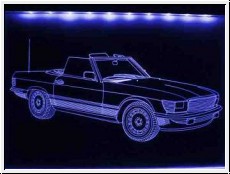 Led Schild mit Gravur fr Mercedes 300 SL Oldtimer
