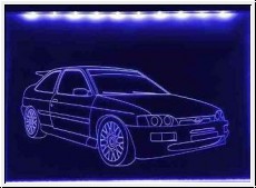 Led Schild mit Gravur fr Ford Escort 16 V