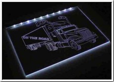 Led Schild mit Trucker + Ihren Wunschnamen